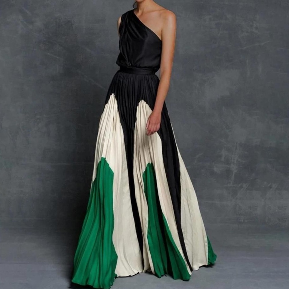 One shoulder maxi dress